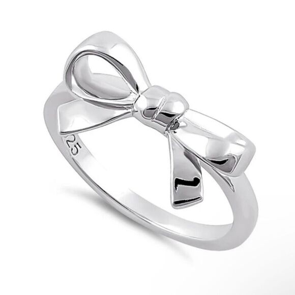 Sterling Silver Bow Ring New - Picture 1 of 4